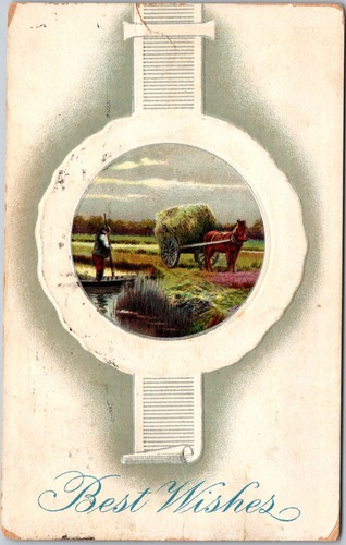 Vintage embossed postcard best - postcard,