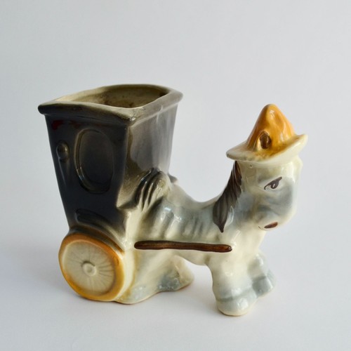 Shawnee pottery donkey pulling - shawnee,