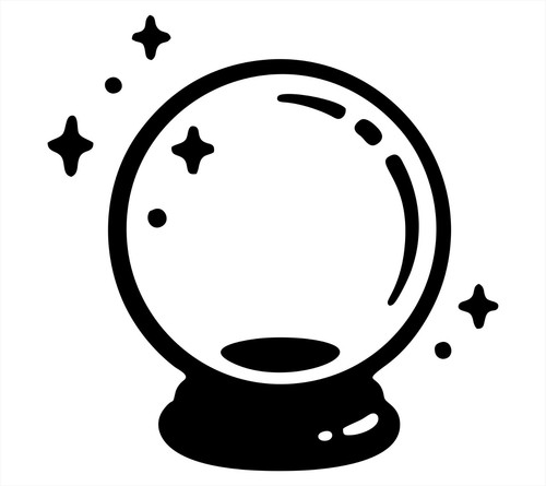Crystal ball vinyl decal - crystal,