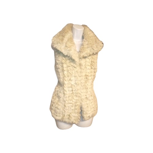 Women faux fur gilet size - fur,