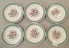 Set of 6 Midwinter Stylecraft Plates Mayfield Flowers Classic Shape 3-60 1950s