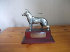 LOUIS LEJEUNE GERMAN SHEPHERD GUIDE DOG, SILVER PLATED ALSATIAN ALSATION