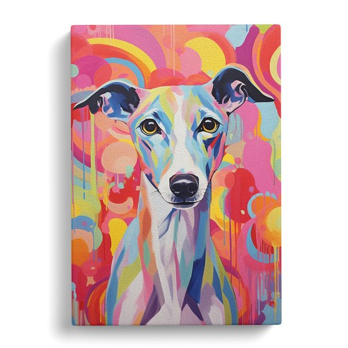 Whippet colour field art - colour,
