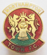 NORTHAMPTON TOWN - Superb Vintage Enamel Football Pin Badge By Coffer
