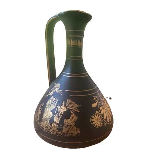 Vintage greek ceramic pitcher - ceramic,