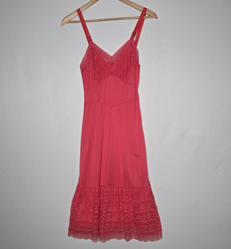 Vintage pink red - pink, lace