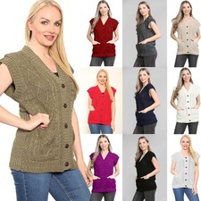 Womens Sweater Cable Knitted