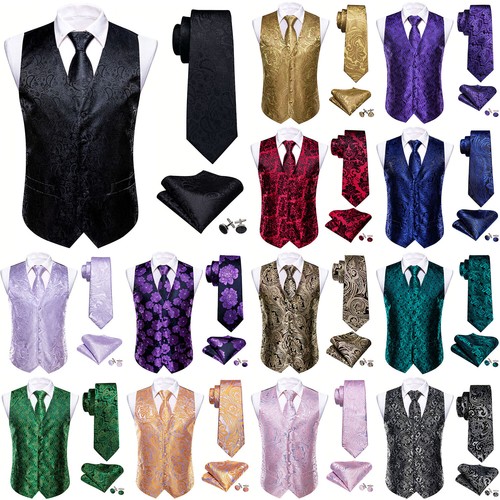 Mens waistcoat paisley floral - mens,