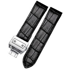 High Quality Genuine Leather Watch Straps Mens Band Fits Cartier Santos 20/23mm