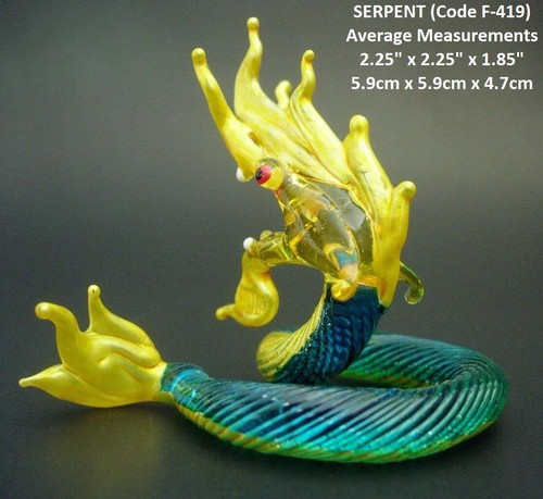 Bright handmade glass - glass, serpent