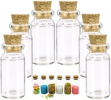 5 x Mini Glass Bottles Jars