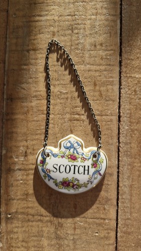 Coalport scotch decanter label - coalport,