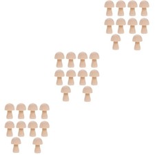  3 Count Mushroom Mini Garden Mushrooms Outdoor Decor Unfinished Wood