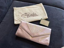 Renata vintage Clutch Purse Bag Lilac Purple Pink With Pocket Mirror