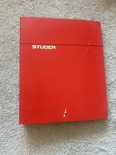 Studer 169 operation manual - 169, /