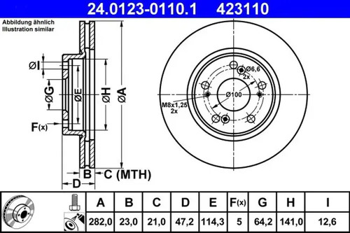 Brake disc vented - 2x,