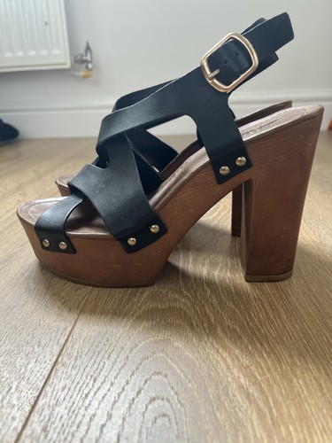 Black platform sandals size - platform, 5
