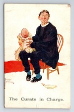 Comic Postcard: Lawson Wood. Religion. 'The Curate In Charge' Unposted.