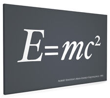 Albert Einstein E=mc2 Box Canvas and Poster Print (846)