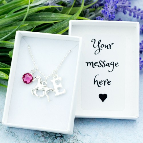 Horse necklace personalised - horse, necklace,