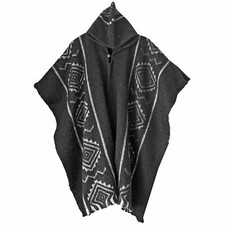 LLAMA WOOL MENS CAPE HOODED