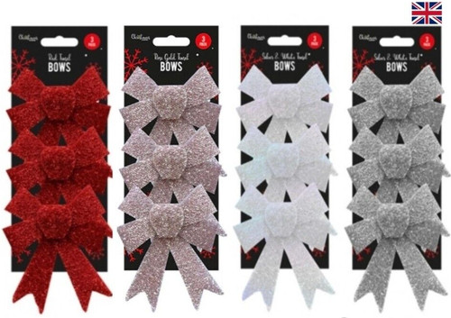 Christmas tinsel bows tree - christmas,