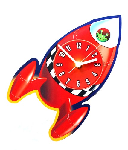 Children rocket clock - children's,