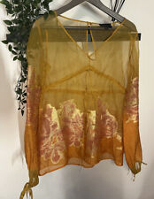 paul costelloe Dressage Top Size 12 Silk Mix Yellow