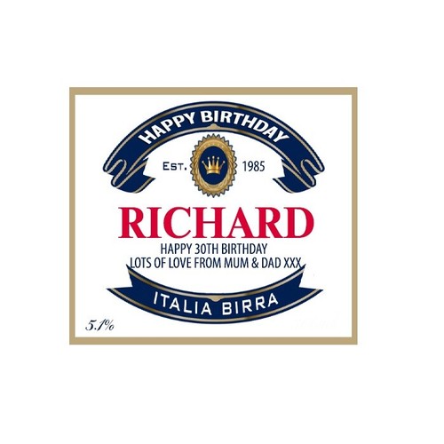 Personalised peroni 500ml - peroni,
