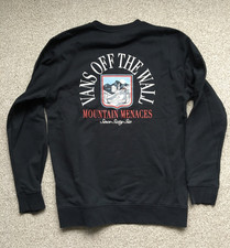 VANS OFF THE WALL sweatshirt, NEW, unworn, size large, Mountain Menaces, Black 
