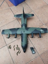 Vintage Galoob 1990s Micro Machines Battle Squads C130 Hercules Military Playset