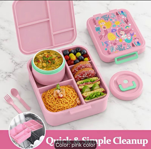 Mermaid bento lunch box 1700ml - mermaid,
