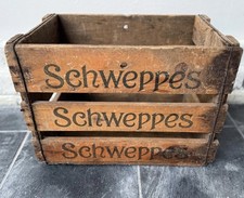 Schweppes Vintage Wooden Storage Crate Box 