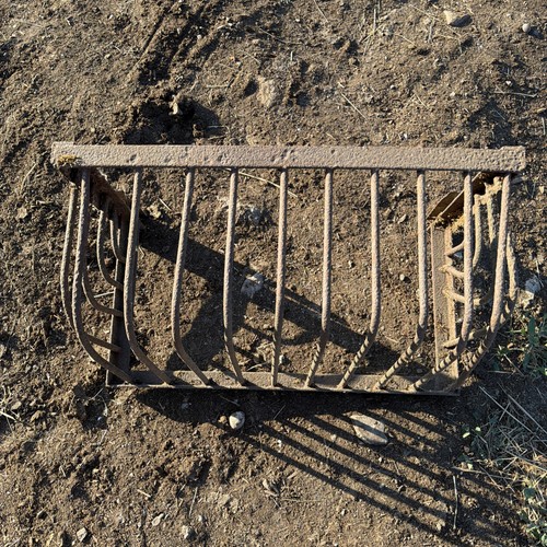 Antique iron hay rack