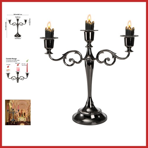 Vintage black candelabra - black,