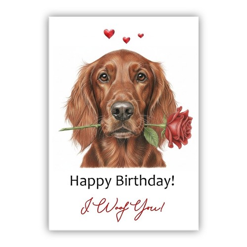 Irish red setter - red, dog