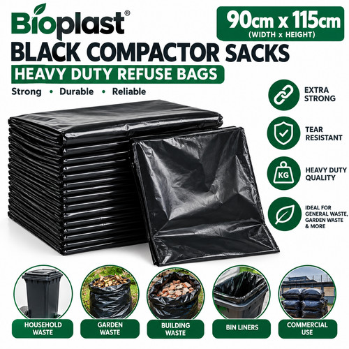 Black compactor sacks heavy - compactor,