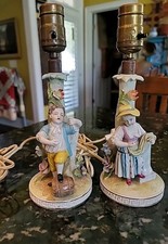 Antique Dresden Figural Lamps