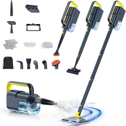Gray steam mop with - steam,
