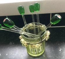 Vintage Art Glass Olive