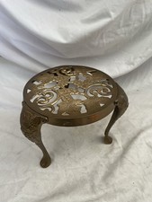 Vintage brass kettle trivet - vintage,