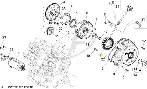 Genuine aprilia stator for - stator,
