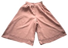 Womens Vintage Culottes 90s Wide Leg Dusky Pink Retro Boho 8