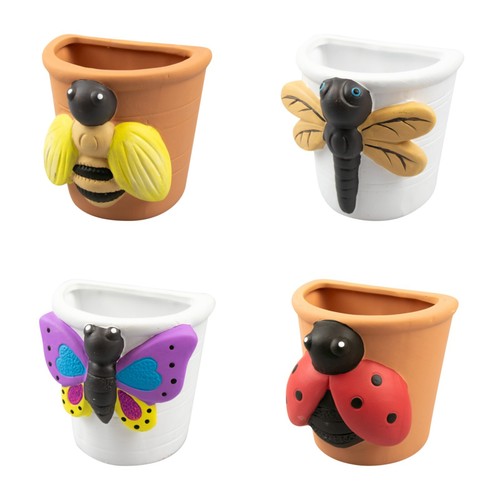 Small clay pot insect - small, design