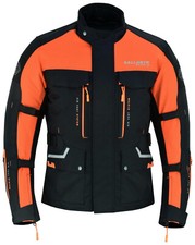 Orange & Black Biker Textile