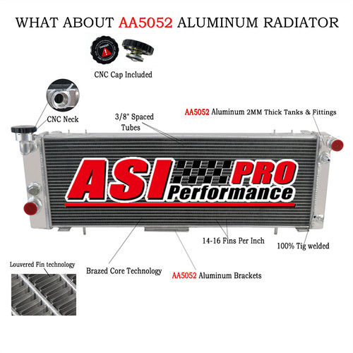 3rows aluminium radiator - aluminium,