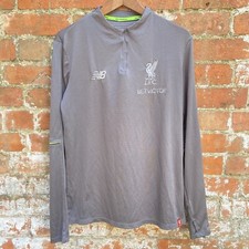 2018-2019 Liverpool Football Training 1/4 Zip Top Men’s Medium New Balance Grey