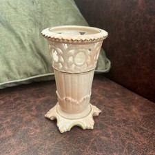 Locke & Co Ltd Worcester Porcelain - Antique Footed Blush Ivory Stem Vase 12cm