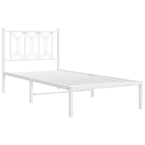 Metal bed frame with headboard - bed,