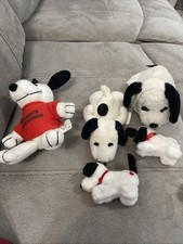 Bundle Vintage Soft Toy Snoopy Two Clip On Ones One Beanie